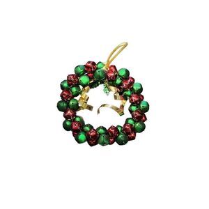 Red & Green Christmas Jungle Bell 8 Inch Wreath.